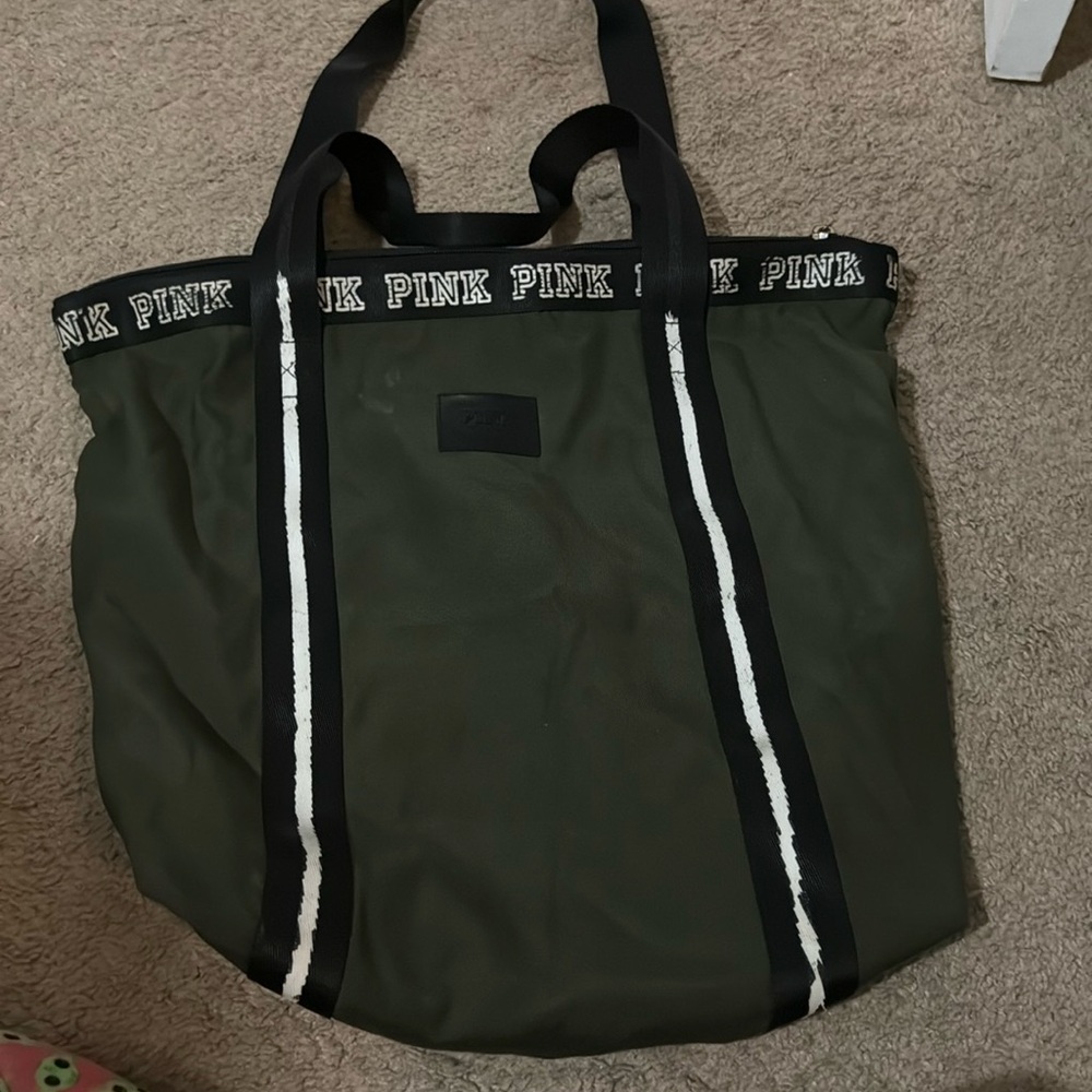 VS Pink olive green bag